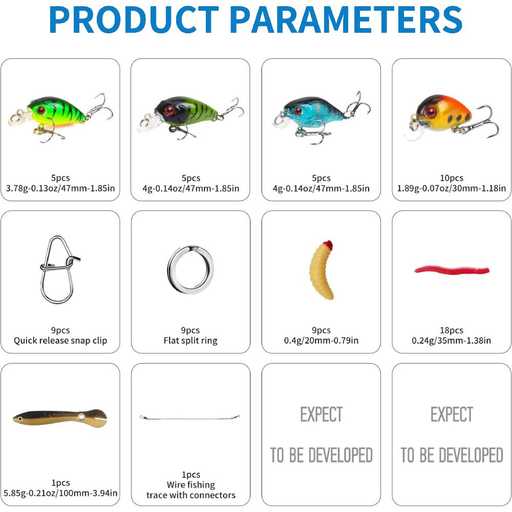 Artificial Baits Kit, 150 Pieces: image 2